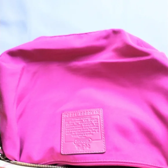 Coach Heritage Fuchsia Stripe Multi Plaid Tattersall Tote. - Picture 12 of 14